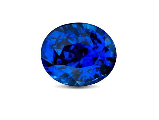 Oval blue sapphire